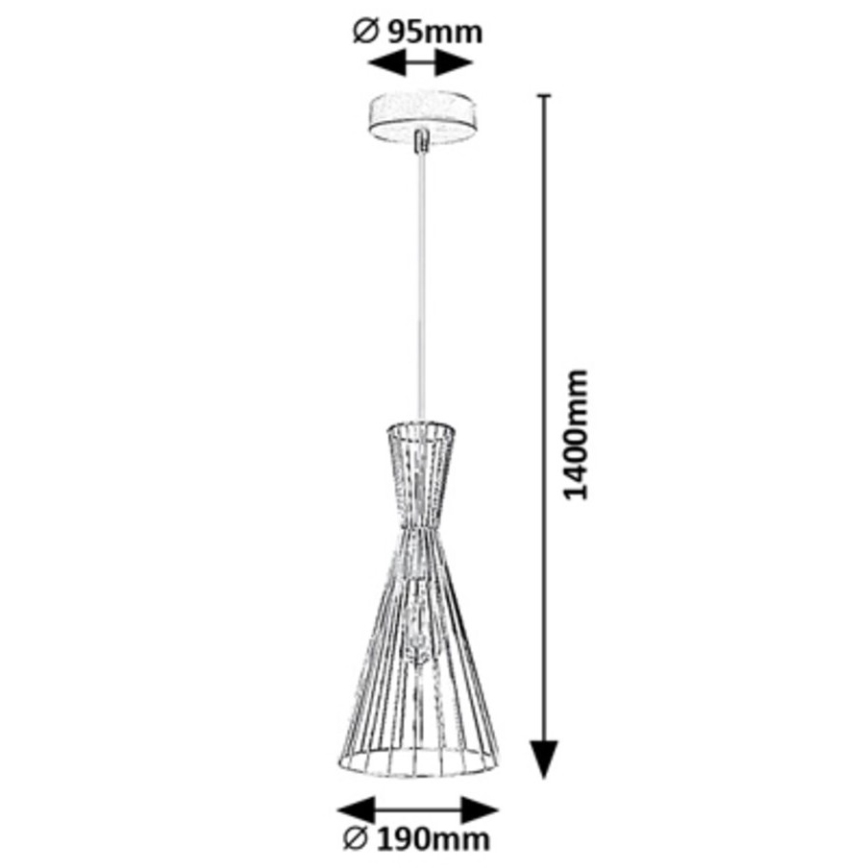 Rabalux - Lampadario a sospensione con supporto rigido 1xE27/60W/230V