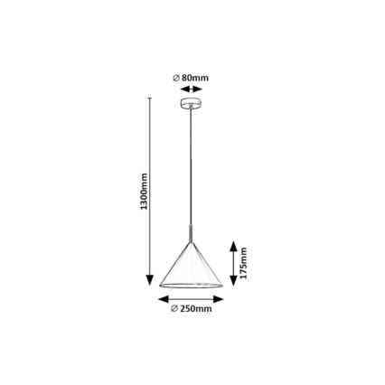 Rabalux - Lampada a sospensione su cavo 1xE27/40W/230V Ø 25 cm nero