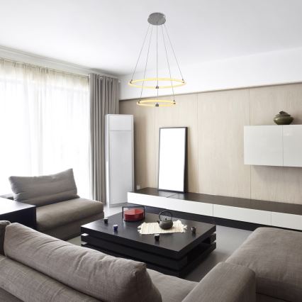 Rabalux - Lampadario LED dimmerabile a sospensione con cavo LED/55W/230V + telecomando