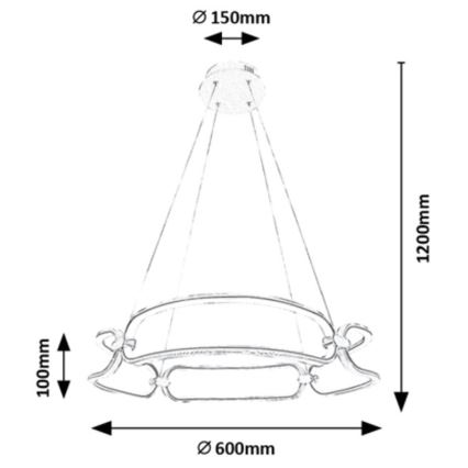 Rabalux - Lampadario LED a sospensione con filo LED/67W/230V 4000K