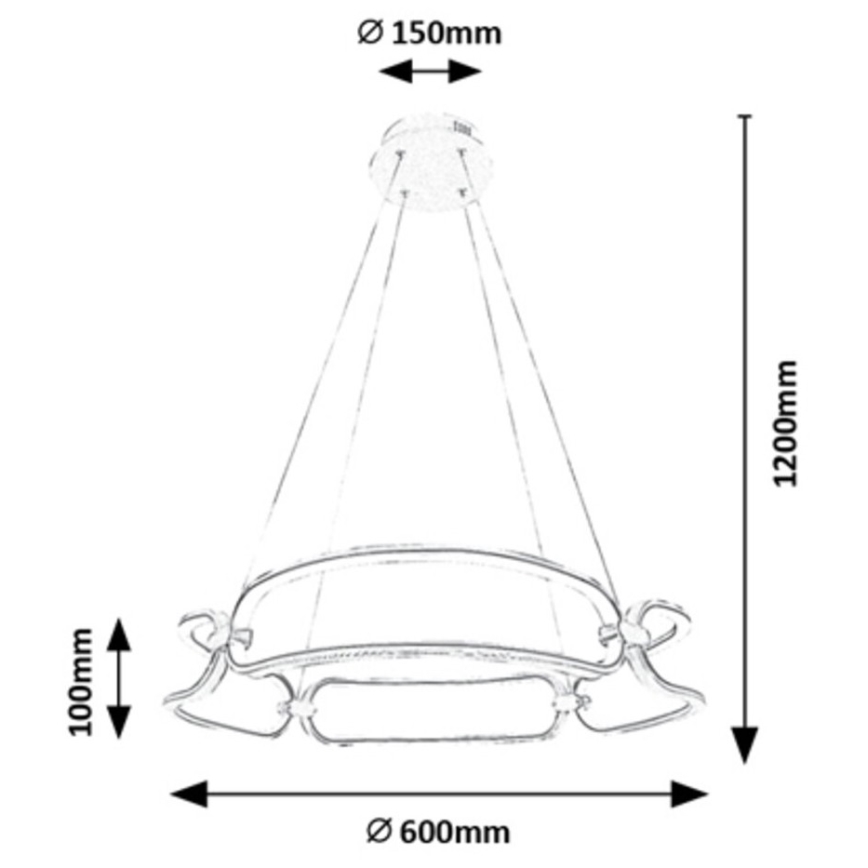 Rabalux - Lampadario LED a sospensione con filo LED/67W/230V 4000K