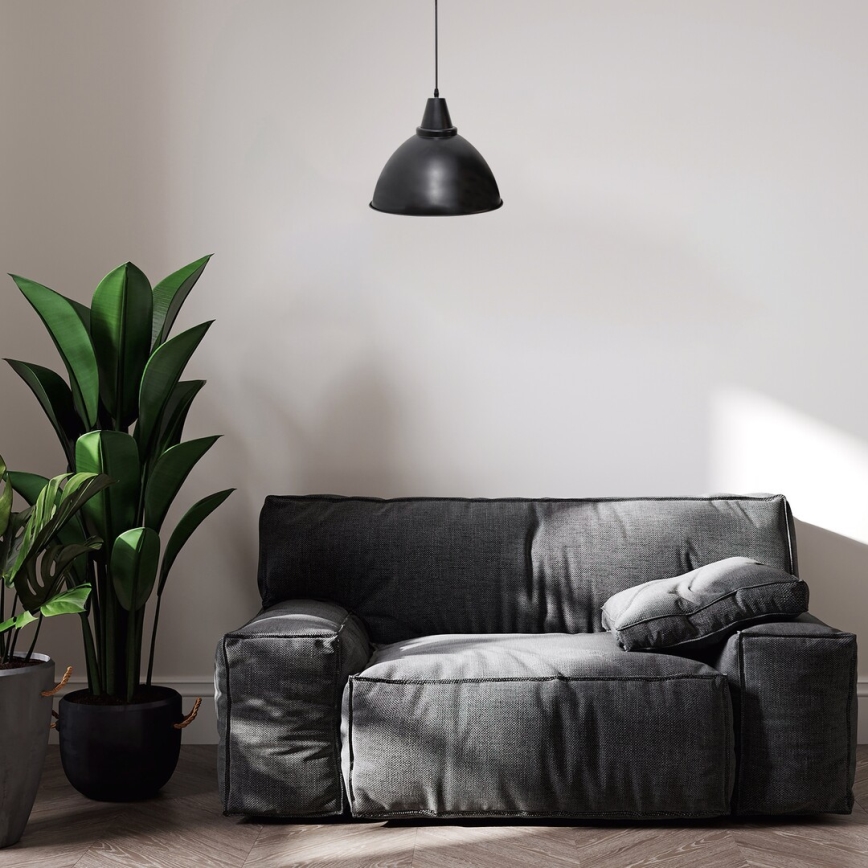 Rabalux - Lampadario a sospensione con cavo 1xE27/60W/230V Ø 36 cm nero