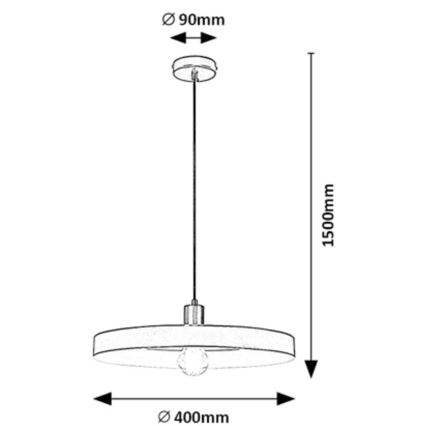 Rabalux - Lampadario a sospensione con filo 1xE27/40W/230V