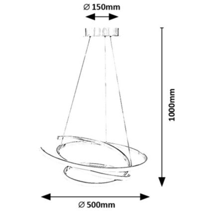 Rabalux - Lampadario LED a sospensione con filo LED/42W/230V 4000K