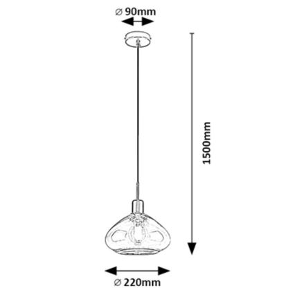 Rabalux - Lampadario a sospensione con filo 1xE27/40W/230V