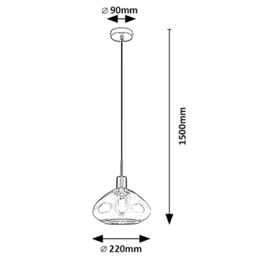 Rabalux - Lampadario a sospensione con filo 1xE27/40W/230V