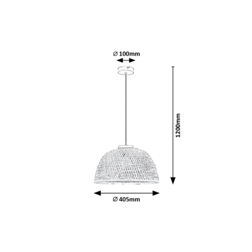Rabalux - Lampadario a sospensione con filo 1xE27/25W/230V rattan