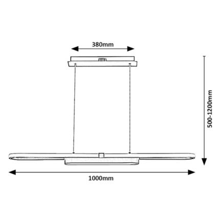 Rabalux - Lampadario LED a sospensione con filo LED/48W/230V 4000K nero