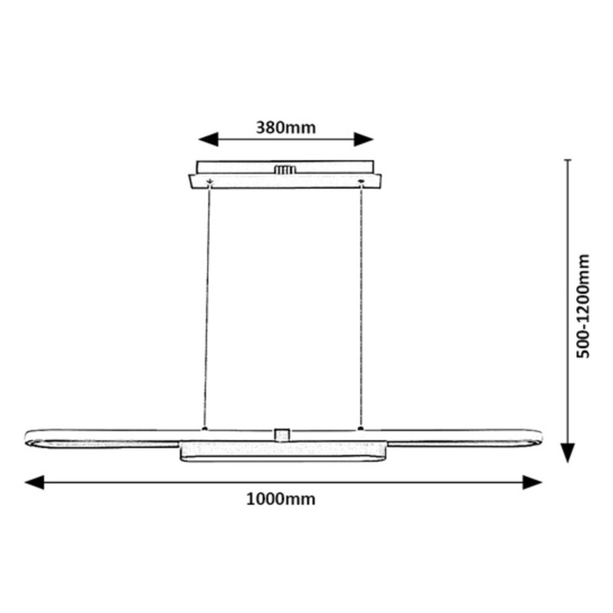 Rabalux - Lampadario LED a sospensione con filo LED/48W/230V 4000K cromo opaco