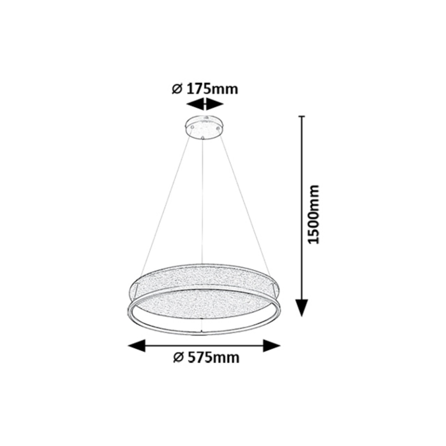 Rabalux - Lampadario LED a cavo LED/40W/230V 3000/4000K