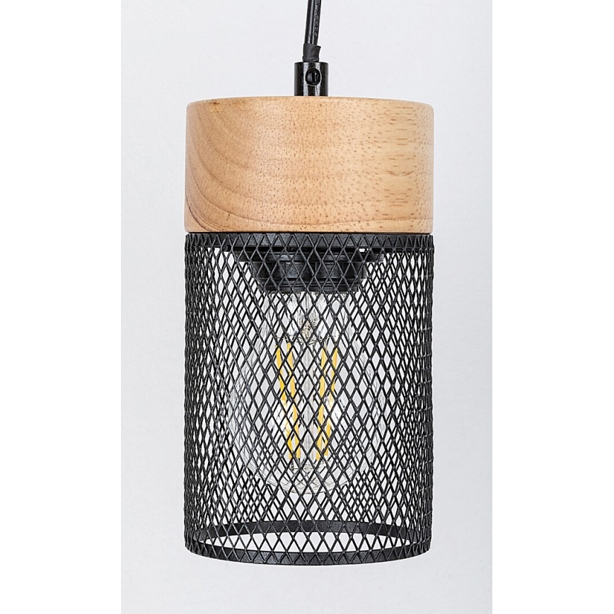 Rabalux - Lampadario a sospensione con filo 3xE27/25W/230V faggio