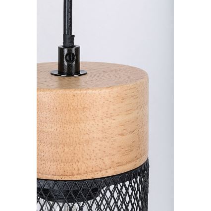Rabalux - Lampadario a sospensione con filo 3xE27/25W/230V faggio