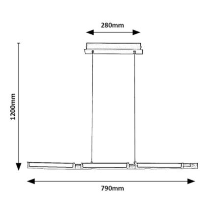 Rabalux - Lampadario LED a sospensione con filo LED/30W/230V 3000K