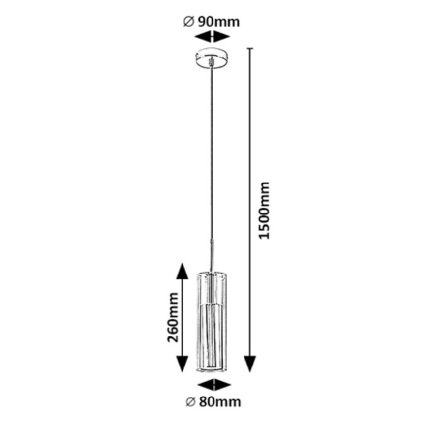 Rabalux - Lampadario a sospensione con filo 1xGU10/50W/230V limpido/cromo lucido