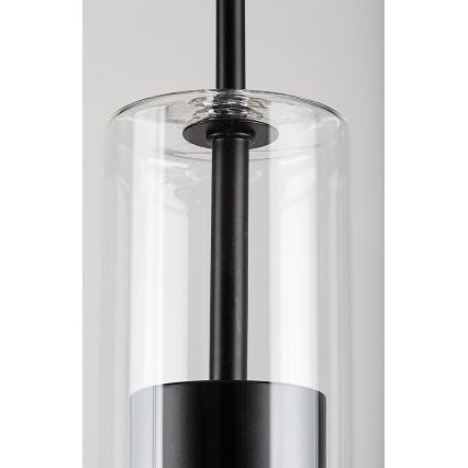 Rabalux - Lampadario a sospensione con filo 1xGU10/50W/230V limpido/nero