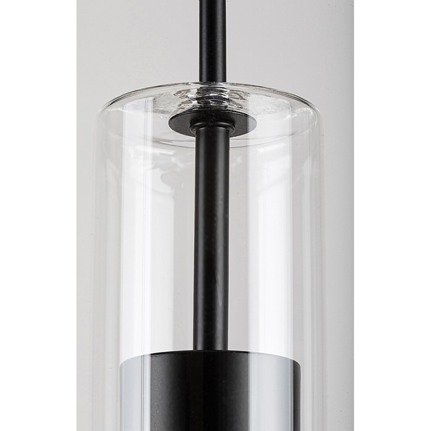 Rabalux - Lampadario a sospensione con filo 1xGU10/50W/230V limpido/nero