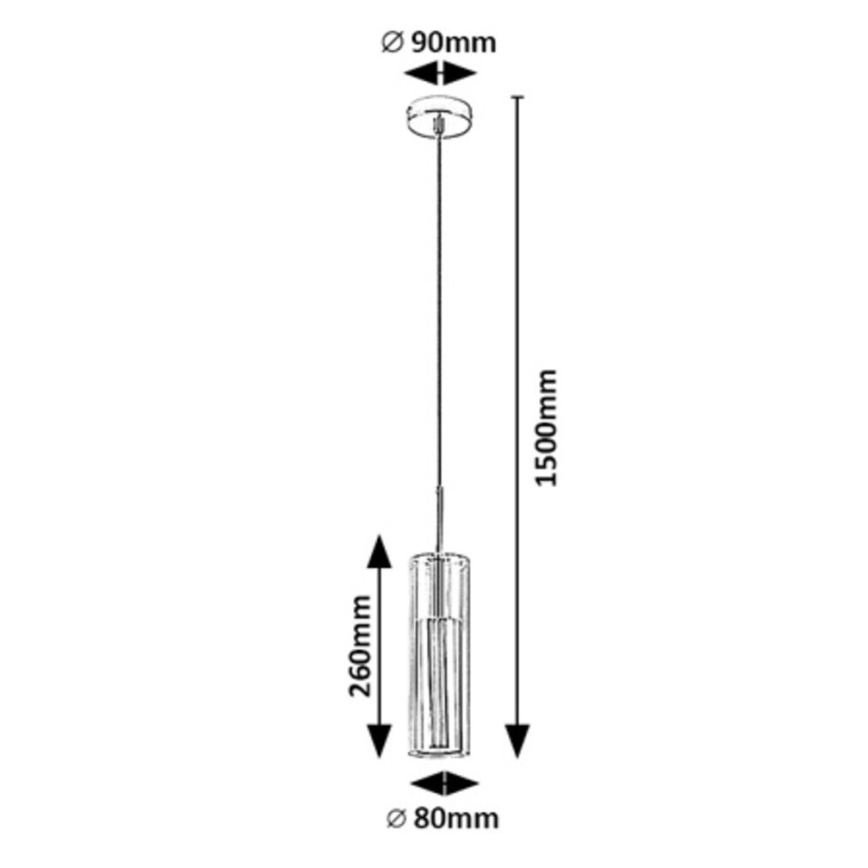 Rabalux - Lampadario a sospensione con filo 1xGU10/50W/230V limpido/nero