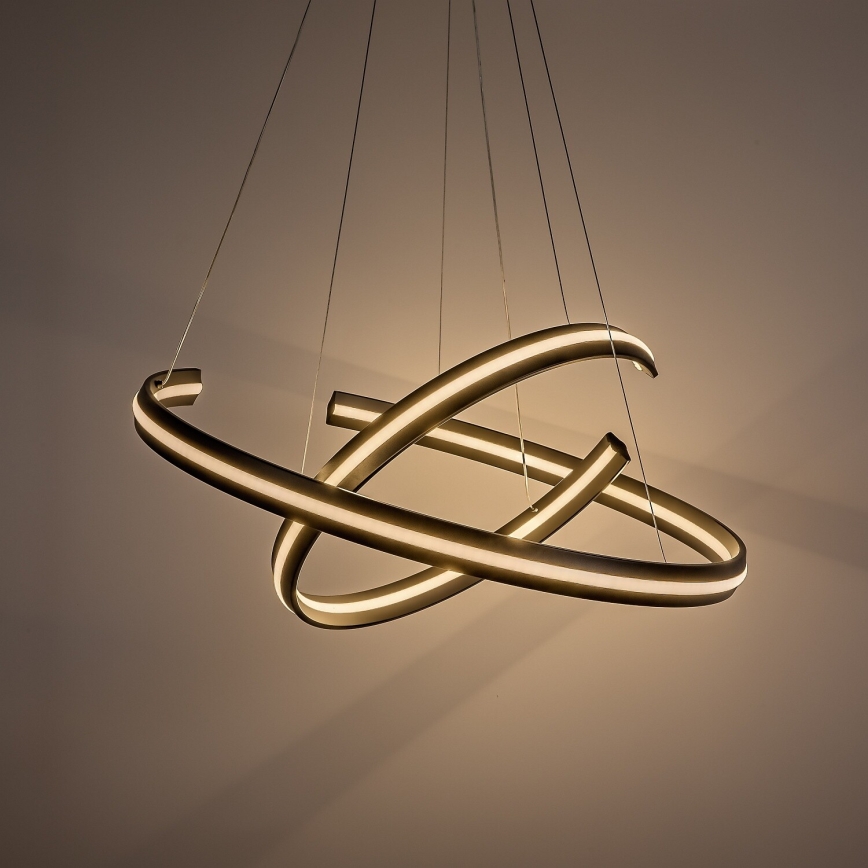 Rabalux - Lampadario LED dimmerabile a cavo LED/80W/230V 3000-6500K nero + telecomando