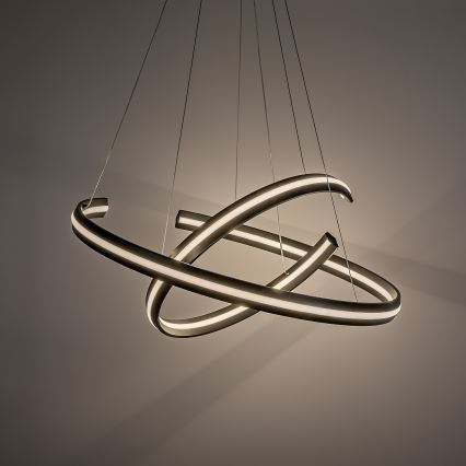 Rabalux - Lampadario LED dimmerabile a cavo LED/80W/230V 3000-6500K nero + telecomando