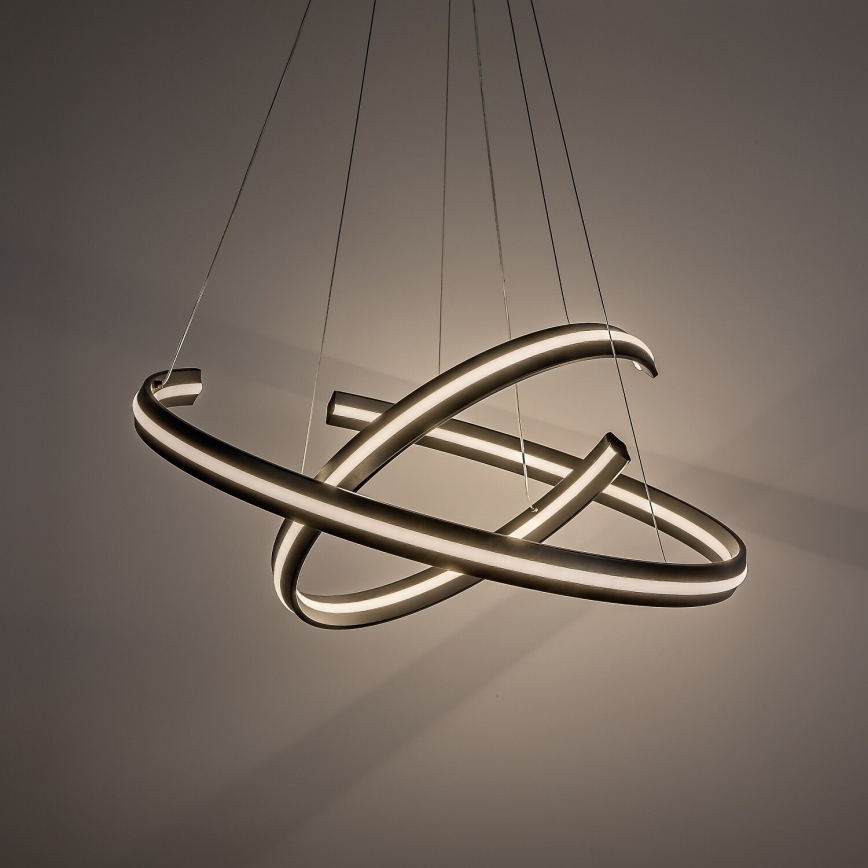 Rabalux - Lampadario LED dimmerabile a cavo LED/80W/230V 3000-6500K nero + telecomando