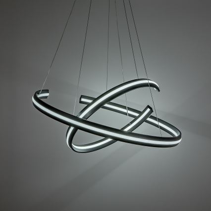 Rabalux - Lampadario LED dimmerabile a cavo LED/80W/230V 3000-6500K nero + telecomando
