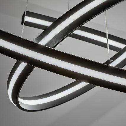 Rabalux - Lampadario LED dimmerabile a cavo LED/80W/230V 3000-6500K nero + telecomando