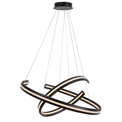 Rabalux - Lampadario LED dimmerabile a cavo LED/80W/230V 3000-6500K nero + telecomando