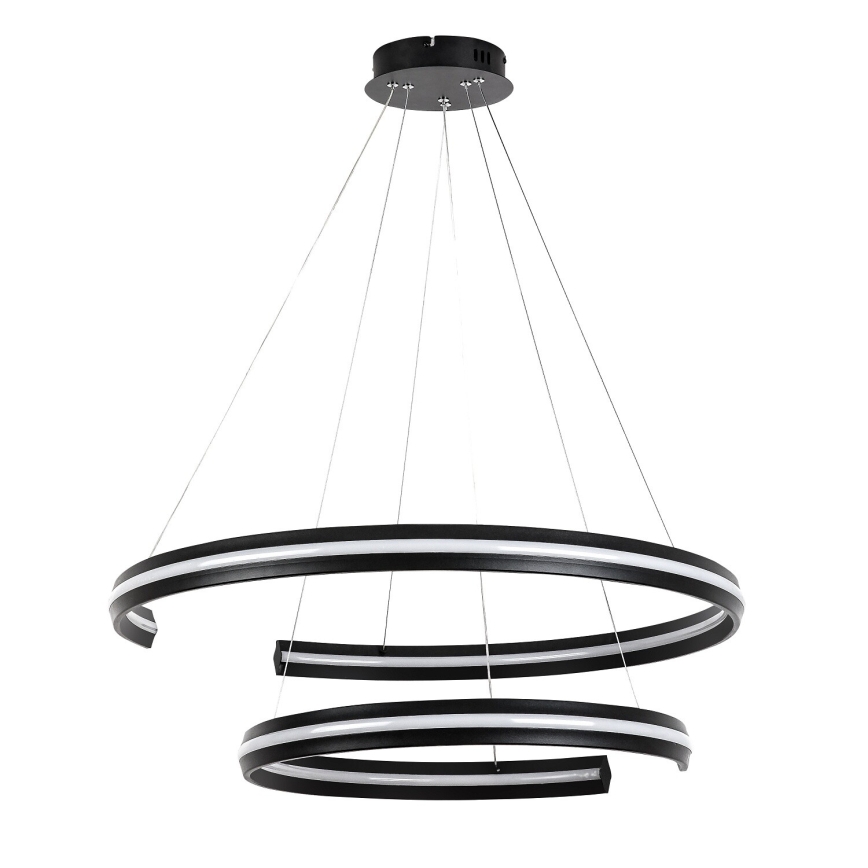Rabalux - Lampadario LED dimmerabile a cavo LED/80W/230V 3000-6500K nero + telecomando