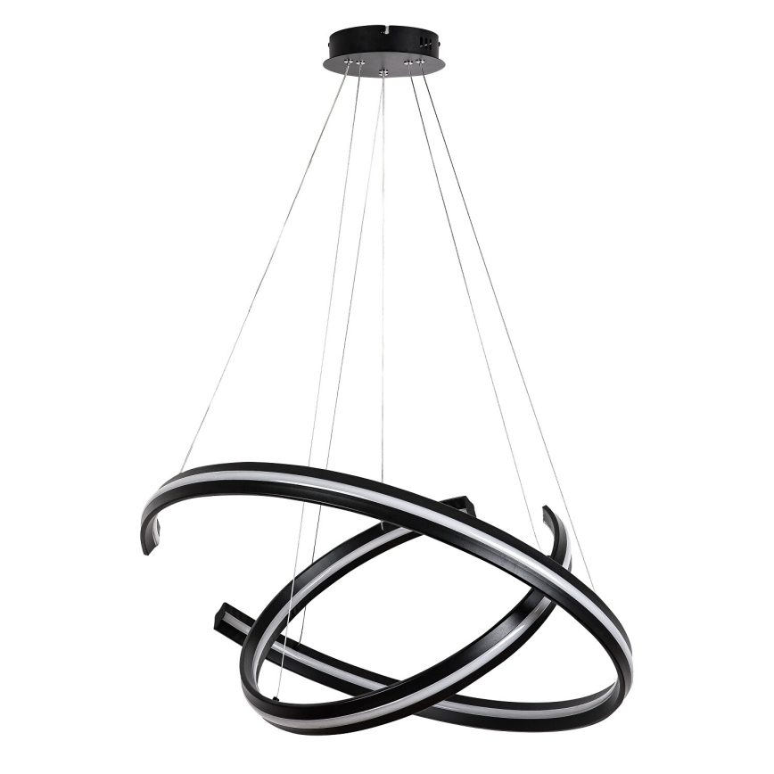 Rabalux - Lampadario LED dimmerabile a cavo LED/80W/230V 3000-6500K nero + telecomando