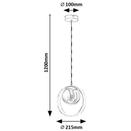 Rabalux - Lampadario a sospensione con filo 1xE14/15W/230V