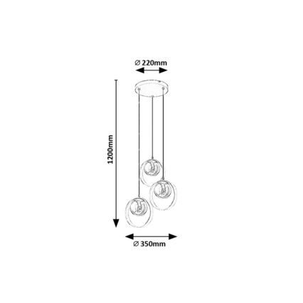 Rabalux - Lampadario a sospensione con filo 3xE14/15W/230V