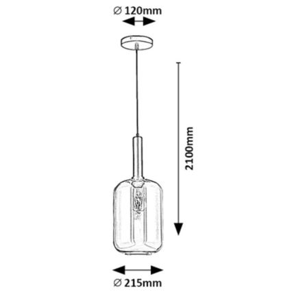 Rabalux - Lampadario a sospensione con filo 1xE27/40W/230V