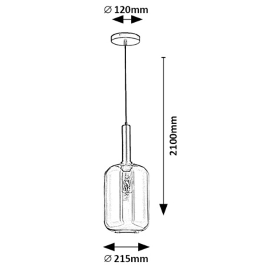 Rabalux - Lampadario a sospensione con filo 1xE27/40W/230V