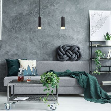 Rabalux - Lampadario a cavo 1xGU10/5W/230V rovere