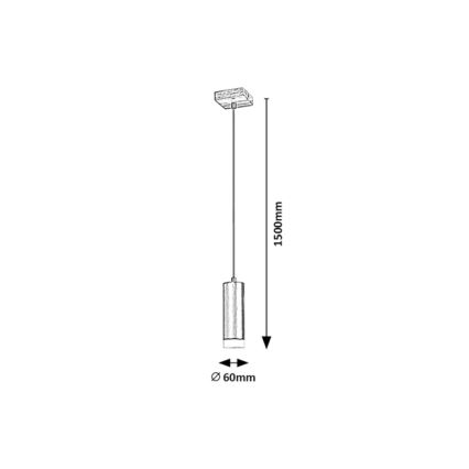 Rabalux - Lampadario a cavo 1xGU10/5W/230V rovere