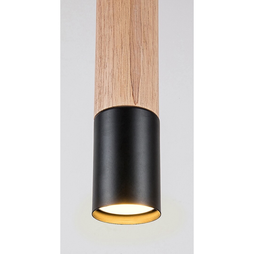 Rabalux - Lampadario a sospensione su cavo 1xGU10/50W/230V faggio