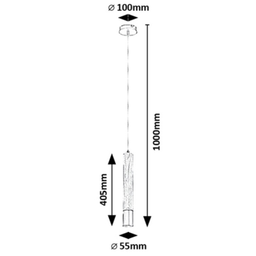 Rabalux - Lampadario a sospensione su cavo 1xGU10/50W/230V faggio