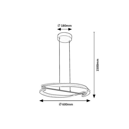 Rabalux - Lampada a sospensione con cavo LED/40W/230V 3000K