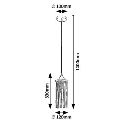 Rabalux - Lampadario a sospensione con filo 1xE27/40W/230V