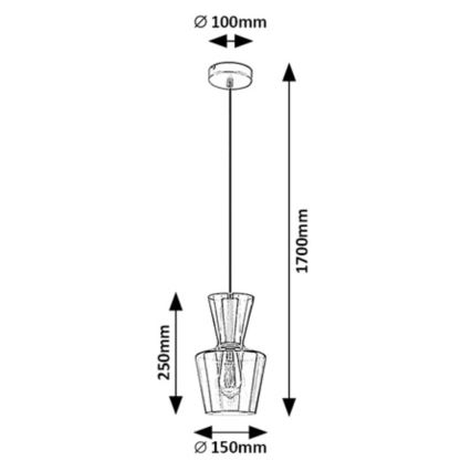 Rabalux - Lampadario a sospensione con filo 1xE27/60W/230V