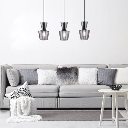 Rabalux - Lampadario a sospensione con filo 3xE27/60W/230V