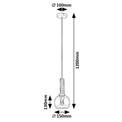 Rabalux - Lampadario a sospensione con filo 1xE27/40W/230V