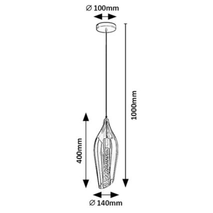 Rabalux - Lampadario a sospensione con filo 1xE27/60W/230V