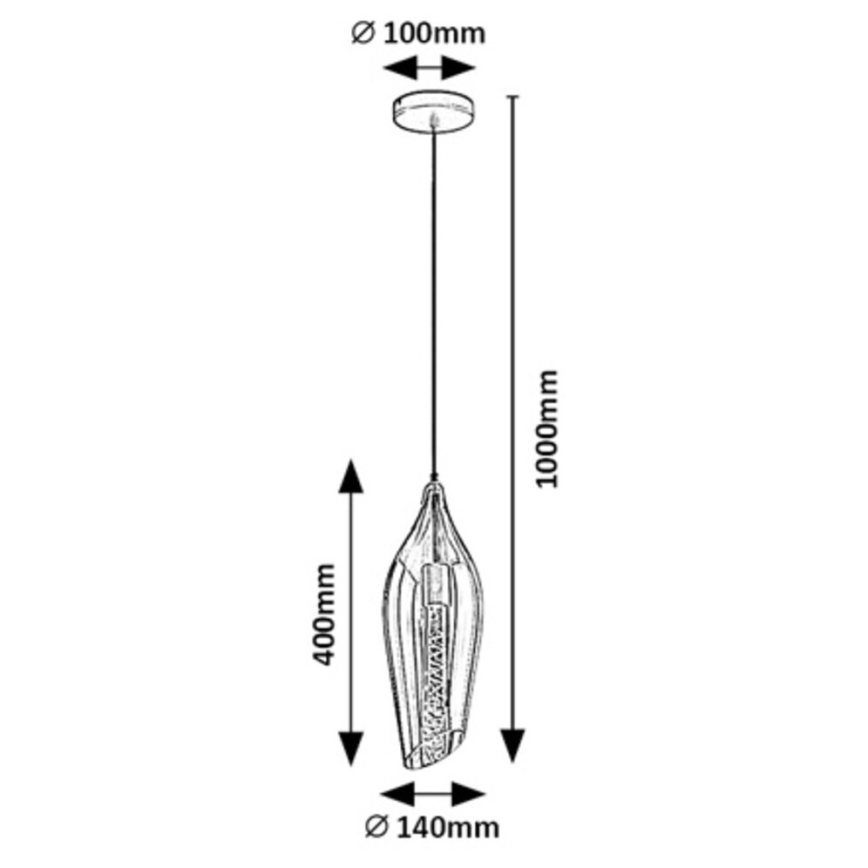 Rabalux - Lampadario a sospensione con filo 1xE27/60W/230V
