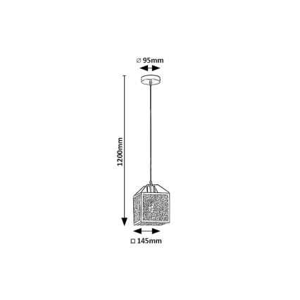 Rabalux - Lampadario a sospensione con filo 1xE27/40W/230V nero