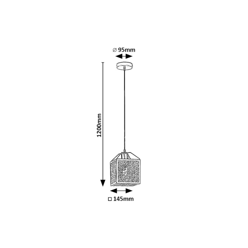 Rabalux - Lampadario a sospensione con filo 1xE27/40W/230V nero