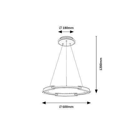 Rabalux - Lampadario LED a sospensione con filo LED/45W/230V 3000K/4000K