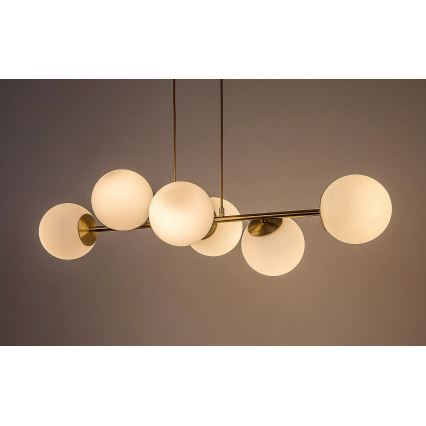 Rabalux - Lampadario a sospensione con filo 6xE27/35W/230V oro