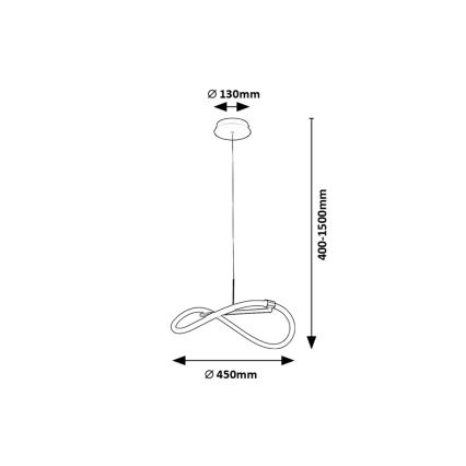 Rabalux - Lampadario LED a sospensione con filo LED/15W/230V 4000K