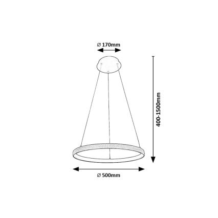 Rabalux - Lampadario LED a sospensione con filo LED/32W/230V 3000K